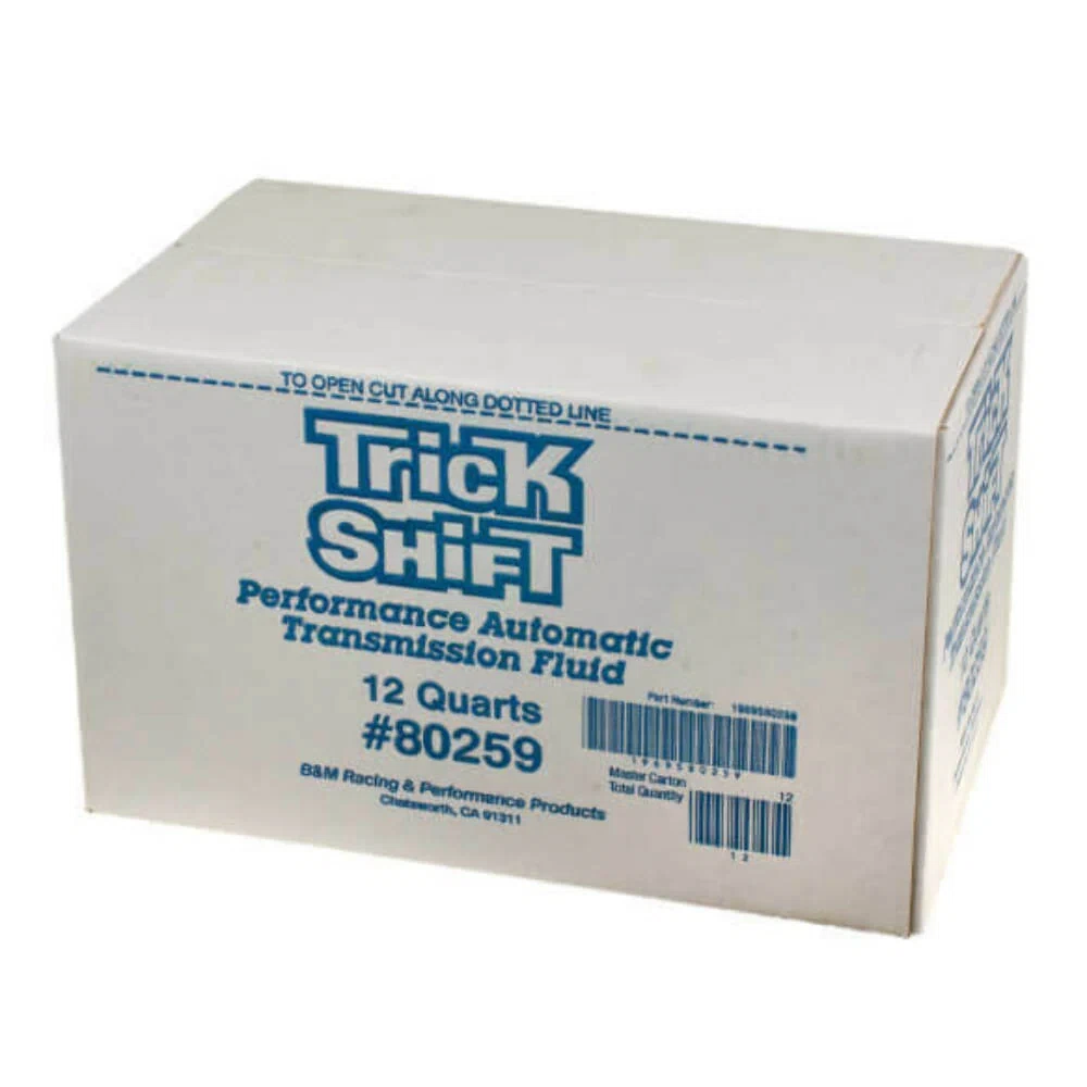 B&M Trick Shift Automatic Transmission Fluid - Case of 12 Quart Bottles - 80261